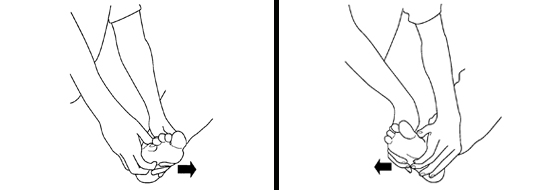Illustration of an exercise for the ankles