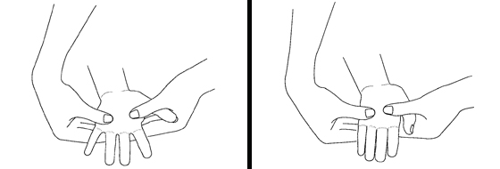 Illustration of an exercise for the fingers