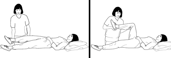 Illustration of an exercise for the hips