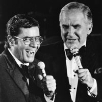 Jerry Lewis with a comedian