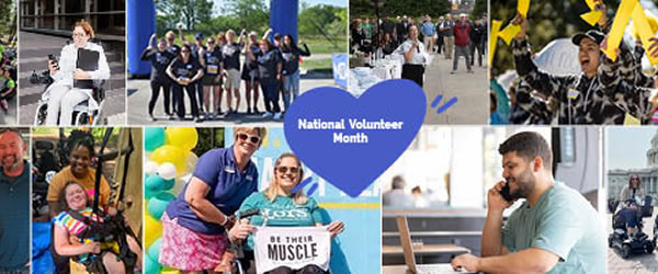 Montage of National Volunteer Month photos