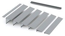 This EZ-Access aluminum threshold ramp has interlocking segments. It’s designed to offer safe passage to a height up to 6 inches.