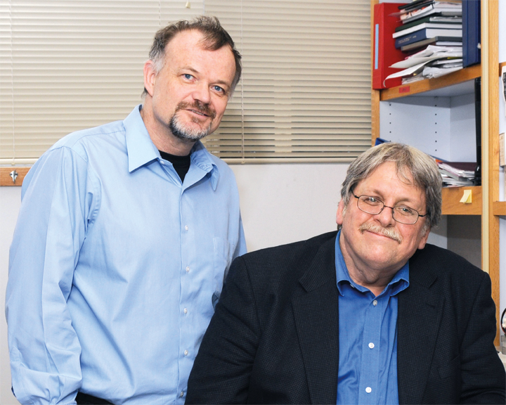 Richard Gibbs (left) worked with Lupski to prove that sequencing an individual's genome could pinpoint the gene or genes responsible for disease.