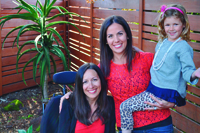 Sarah Coglianese with her sister, Liz, and Sarah's daughter. Photo by Rob Goulding.