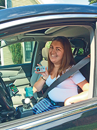 Carolyn Barrett drives an accessible minivan.