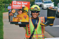 Another fireman with a boot