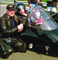 Mike Dimov, left, at a Ride for Life event.