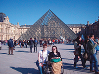 Lauren Carter with her mom in Paris.