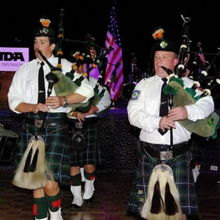 Bagpipers entertaining at WOWs 2008.