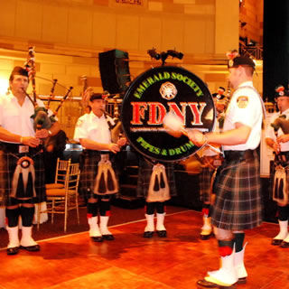 Bagpipers entertaining at WOWs 2011.
