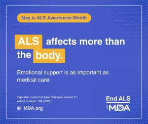 A shareable Facebook image with some facts about ALS.