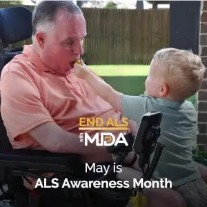 A shareable Facebook image with some facts about ALS.