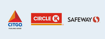 Three sponsor logos displayed here, staring with Citgo, then CircleK, then Safeway