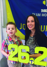 Michelle Bussiere and her son, David.
