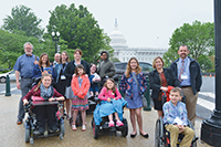 MDA Advocates from Missouri stopped for a photo in front of the U.S. Capitol between meetings with legislators to lobby for public policies important to the MDA community.