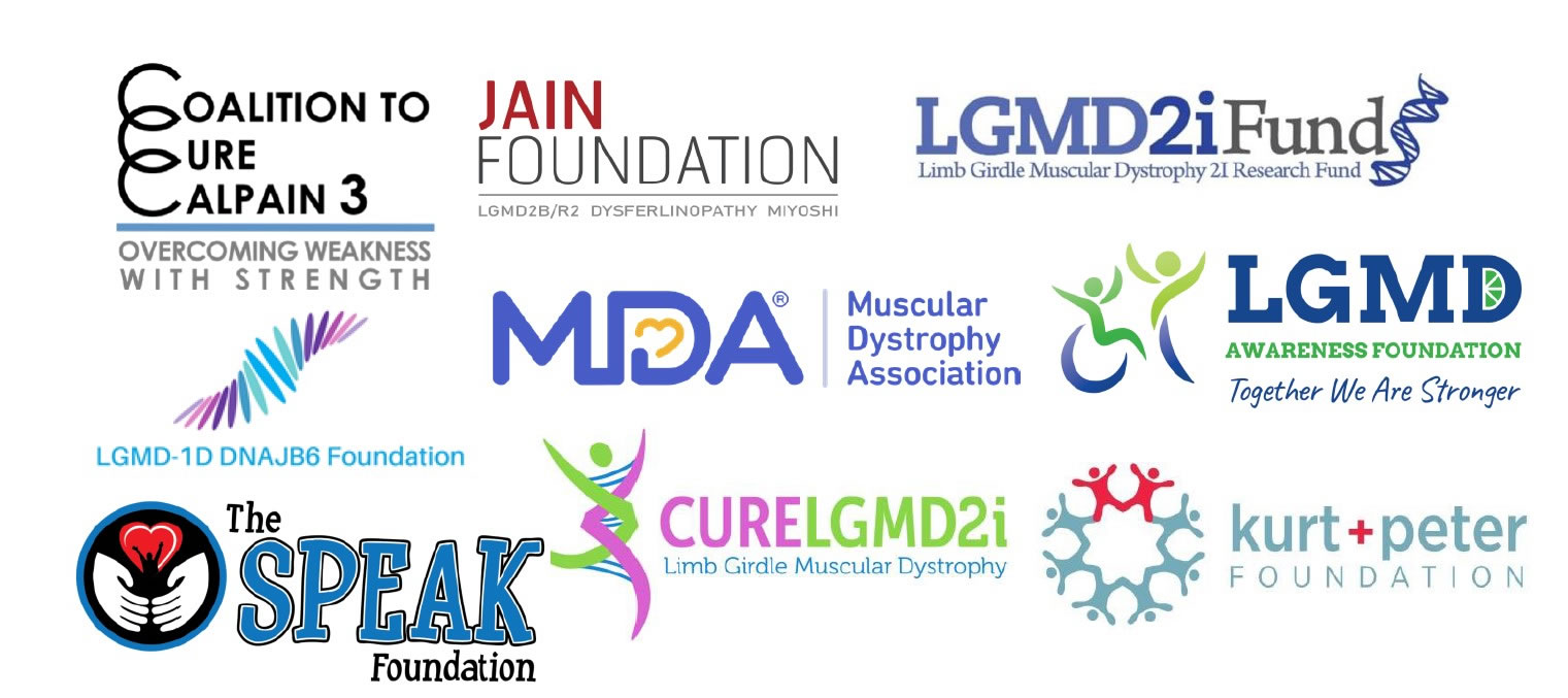 Logos of companies that support the LGMD Community