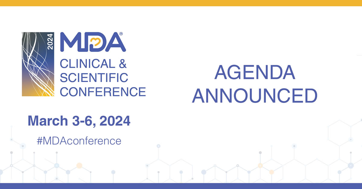 2024 MDA Clinical & Scientific Conference logo. March 3-6, 2024.