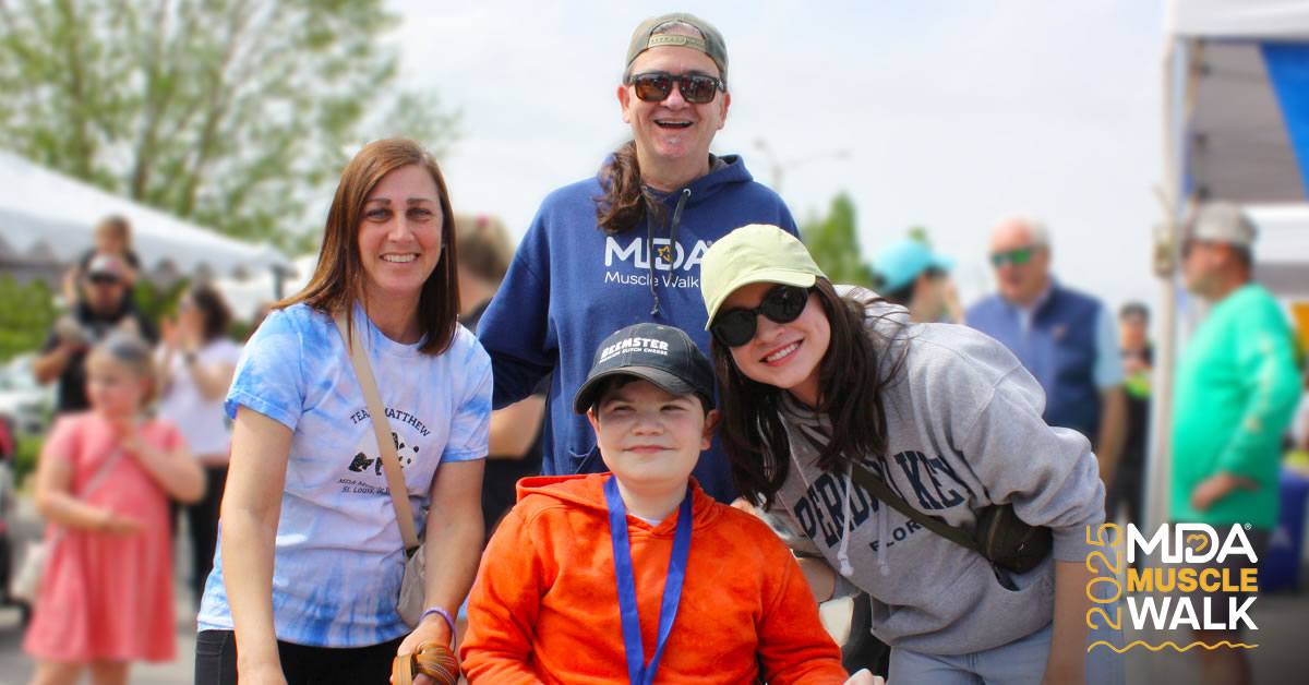 Image of a family at a Muscle Walk.