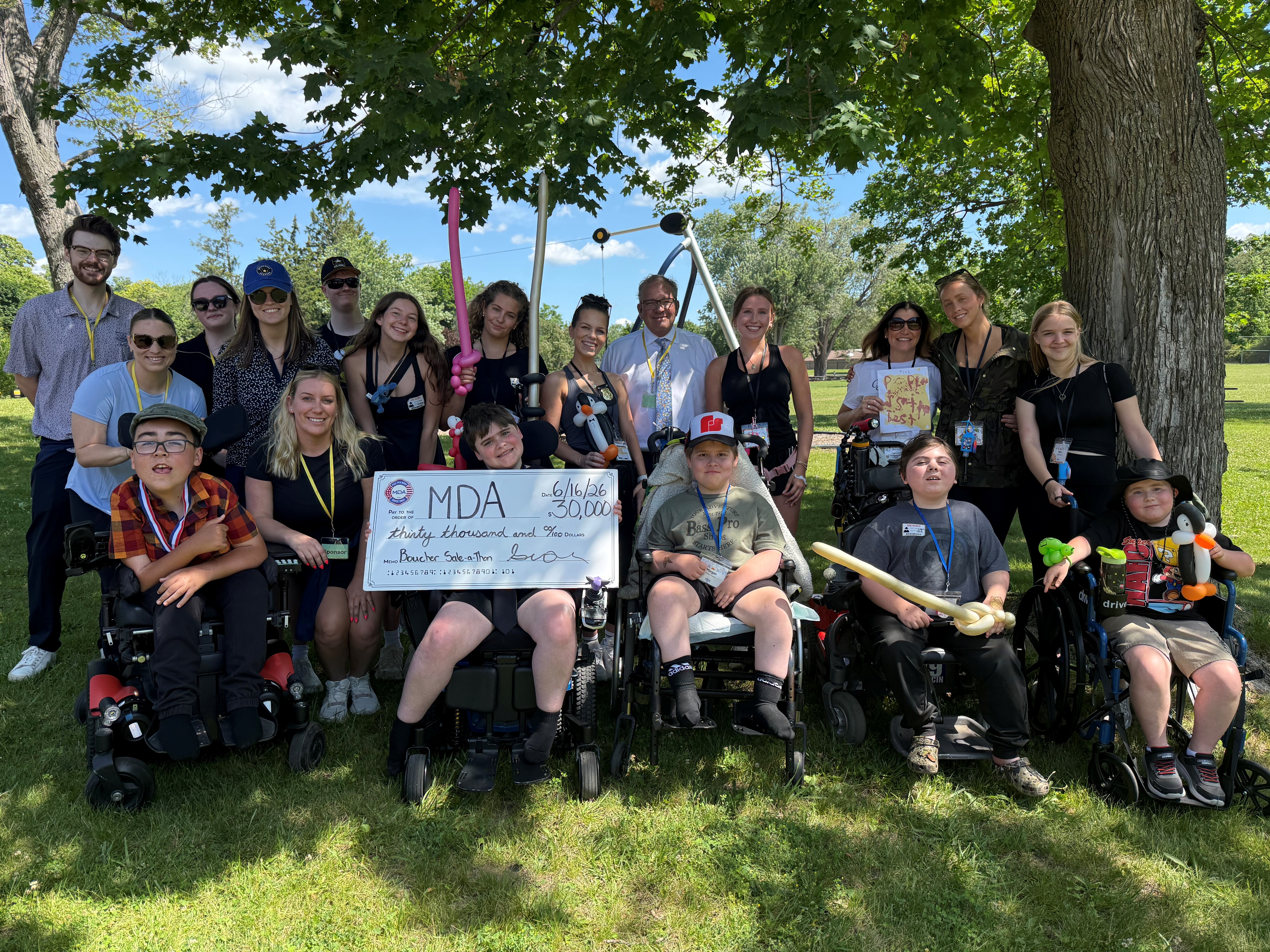 2026 MDA Summer Camp in Wisconsin with Boucher Auto Group and campers.