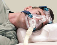 Countoured pillows such as the CPAP Sleep Aid by Contour Products make sleeping while wearing a mask more comfortable and help keep the mask in place, which can help prevent leaks.