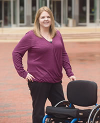 As an assistive technology professional, Angie Kiger helps individuals select power mobility aids.