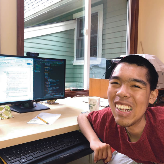 Justin Moy is studying bioinformatics and computational biology, an emerging STEM field.