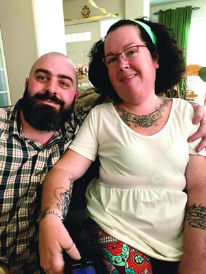 Toria Tozer with her husband, David