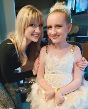 Jessica Hetzel and her caregiver Carley