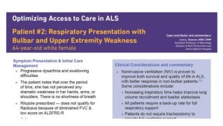 Optimizing Access to Care ALS Patient #2 - Respiratory Presentation with Bulbar and Upper Extremity Weakness
