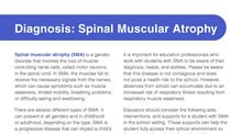 Downloadable educational flyer on Spinal Muscular Atrophy.